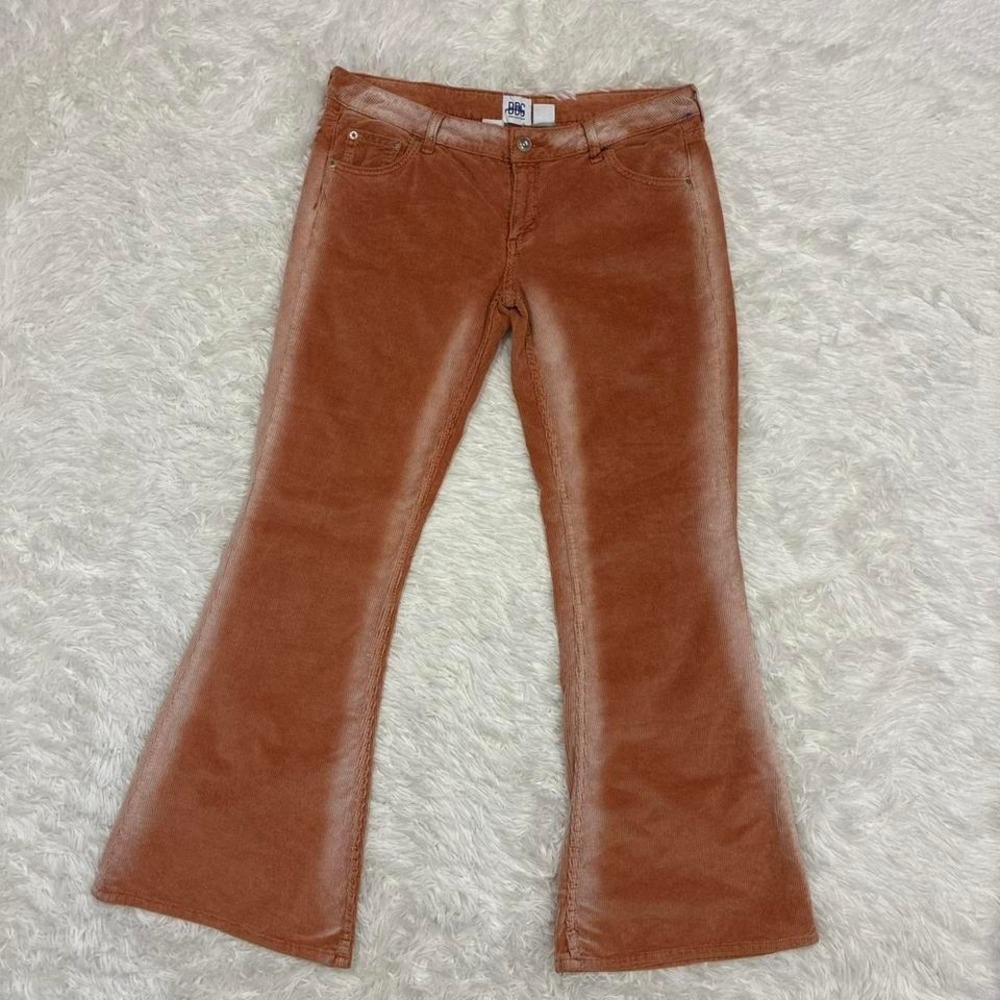 HIPPIE RETRO 70S FLARE BOHO CORDUROY BDG BROWN PANTS